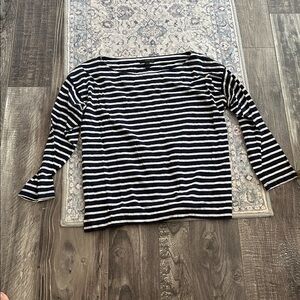 Jcrew blue stripe top (medium)